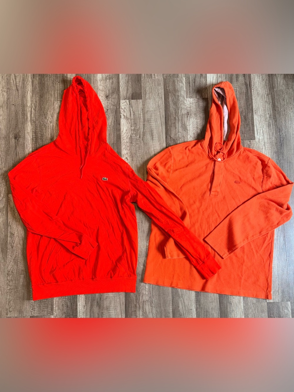 Lacoste Men's 🧡🧡🧡 Lightweight Hoodie T-Shirts - Bundle of 2 - 6 / XL